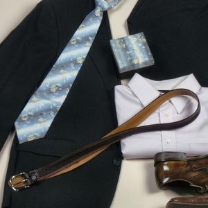 CRICKETEER Mens 40R 2 Piece Tailored Wool Gray